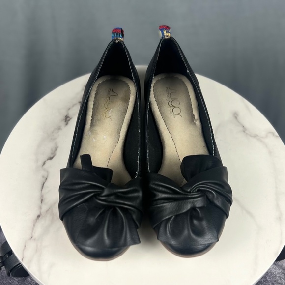Sugar Girls Bow Tie BallerinaLeather Memory Foam Flats SZ 6 : NWOT - Picture 2 of 7